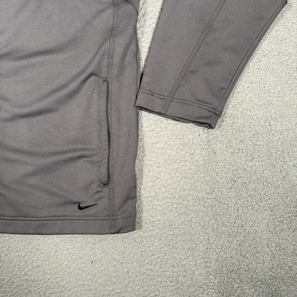 Nike Track Jacket Mens Large‎ Gray Hooptec Full Zip Basketball Pockets Warm Up